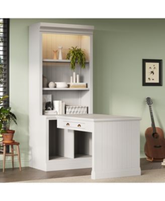 Bookshelf with Desk & Lighting