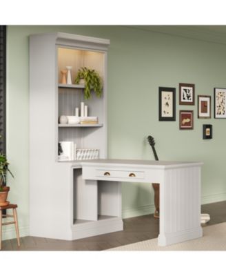 Bookshelf with Desk & Lighting