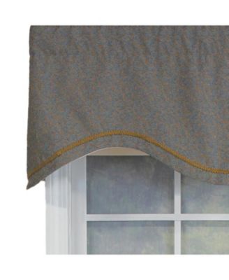 Bluebell Trimmed Cornice 100% Cotton with Fully Lined 3" Rod Pocket Valnance for Windows 50" x 17"