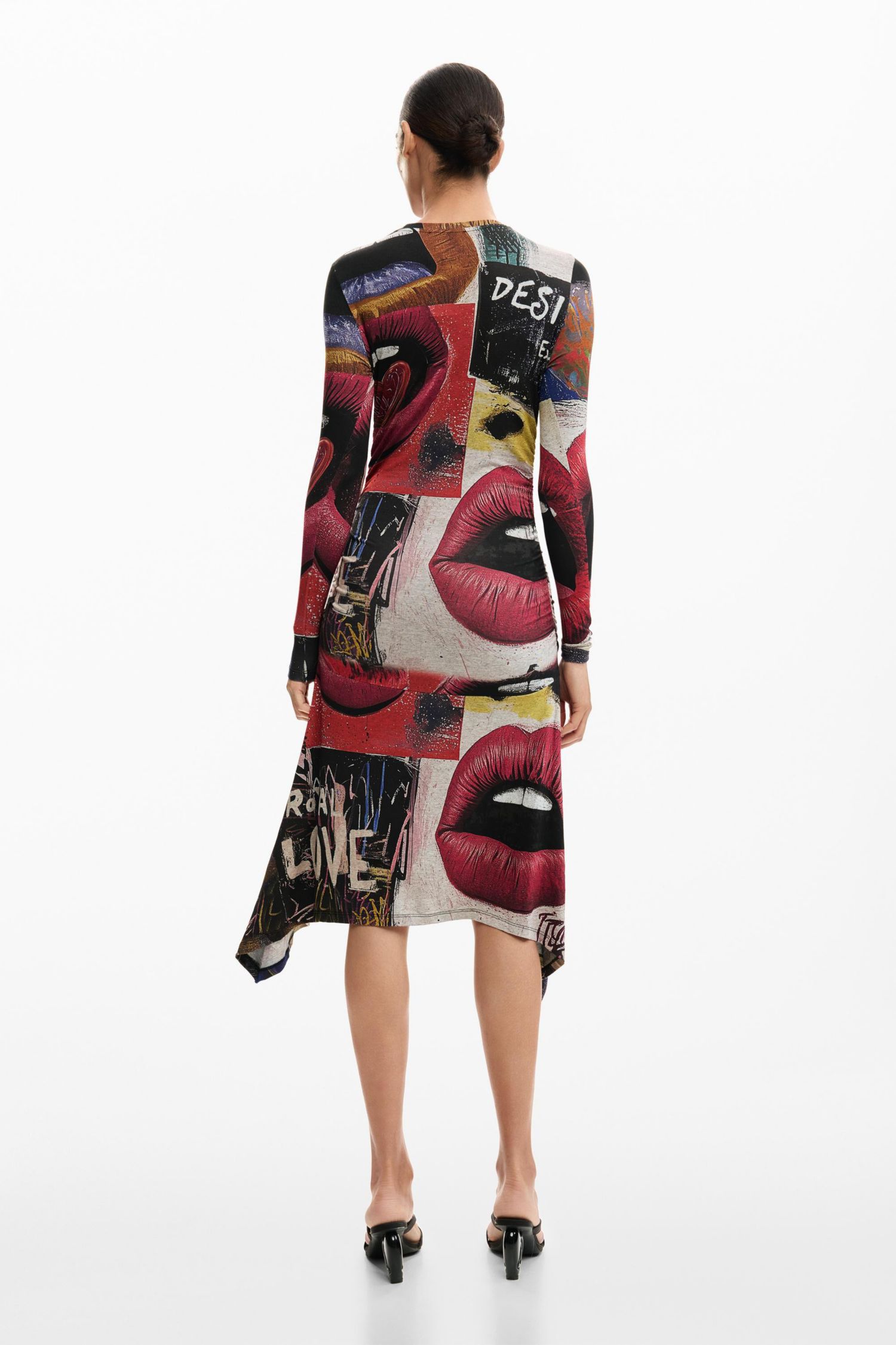 Women's Printed Dress With Lips