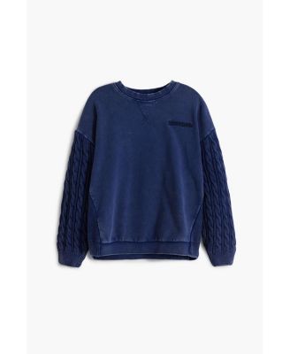 Boys Boys's Cable knit sleeve sweatshirt