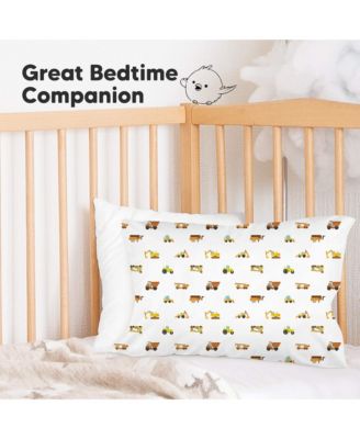 2-Pack Toddler Pillowcases for 13x18 Pillow, Organic Cotton Kids Pillow Case Cover for Sleeping, Soft & Durable