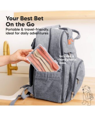 6-Pack Prep Baby Spoons, Silicone Baby Utensils for Self Feeding 6-24 Months, All Stages Baby Feeding Set, BLW Toddler Spoons