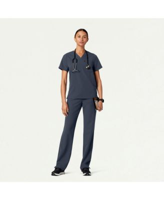 Petite Womens's Xenos 5-Pocket Classic Mid-Rise Scrub Pant