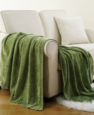 Lifestyle Solid Woven Micro Chenille Throw, 51" x 67"
