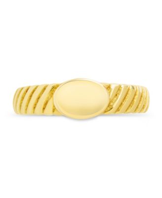 Dixie Ribbed Signet Ring