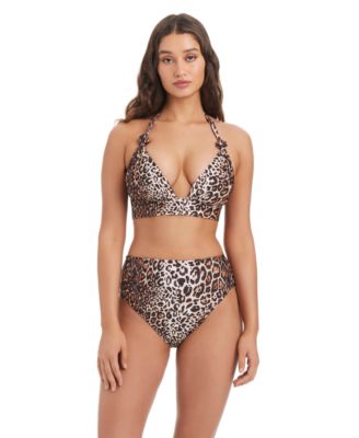 Women's Feline Fine High-Leg High Rise Swim Bottoms, Macy's Exclusive