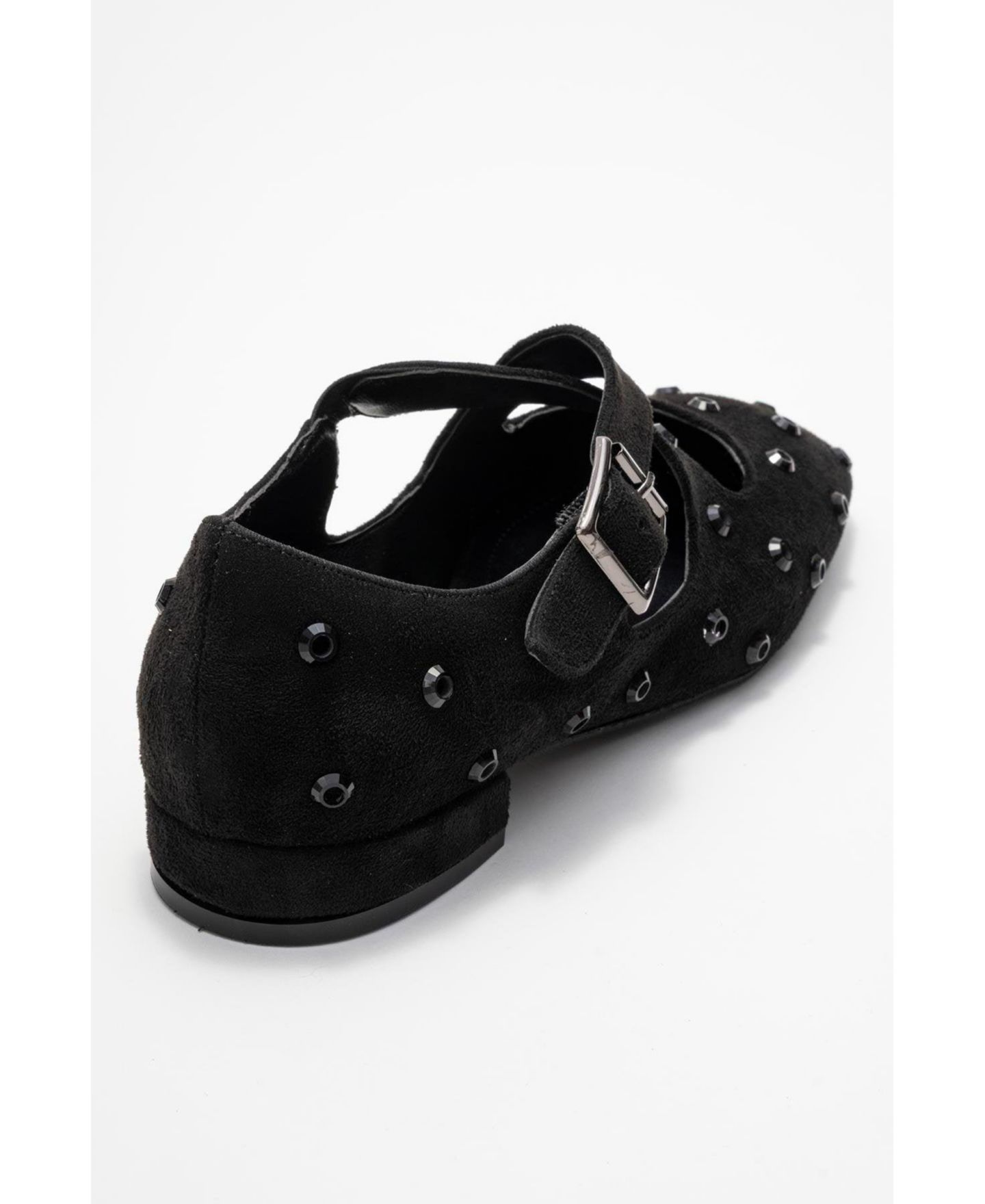 Обувь Prologue Shoes Women's Addison Cross Strap Mary Jane Shoes, цвет: Чёрный замшевая искусственная кожа — фото 5