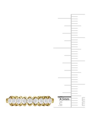 Diamond Ring (1/10 ct. t.w.) in 14k Gold Over Sterling Silver