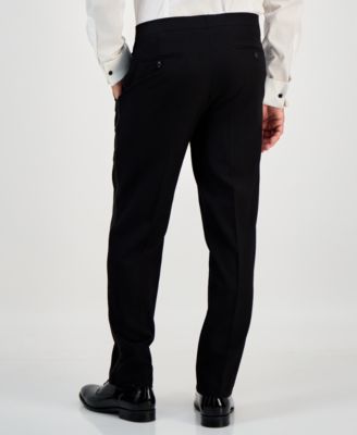 Men's Classic-Fit Stretch Black Tuxedo Pants, Created for Macy's  