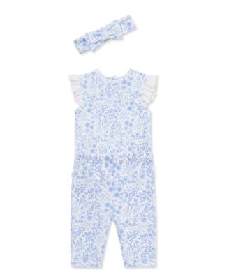 Baby Girls' Floral Eyelet Bodysuit, Pants and Headband, 3-Piece Set