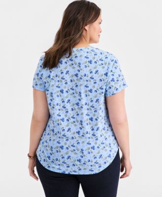 Plus Size Perfect Crewneck Short-Sleeve Top