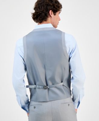 Men's Slim-Fit Sharkskin Suit Vest, Created for Macy's