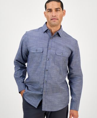 Alfani Men's Regular-Fit Solid Shirt, Created for Macy's 