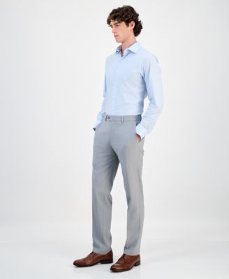 Men's Slim-Fit Wool Sharkskin Suit Pants, Created for Macy's