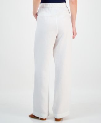 Women's 100% Linen Drawstring Pants, Created for Macy's