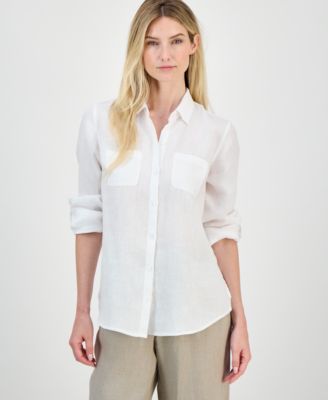 Women's 100% Linen Shirt, Created for Macy's
