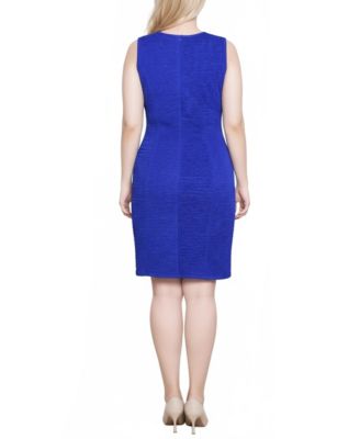 Petite Two Piece Novelty Knit and Lace Dress Set