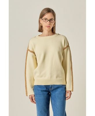 Women's Stitch Detailed Crew Neck Knit