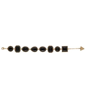 Rhinestone Gold-Tone Statement Bracelet