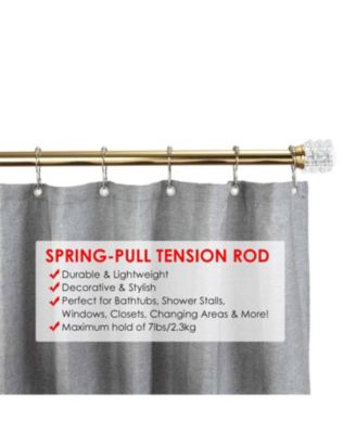 Adjustable Shower Curtain Rod 42” -72”, Spring tension Stainless Steel Telescoping Rod, Heavy Duty, Rust Resistant