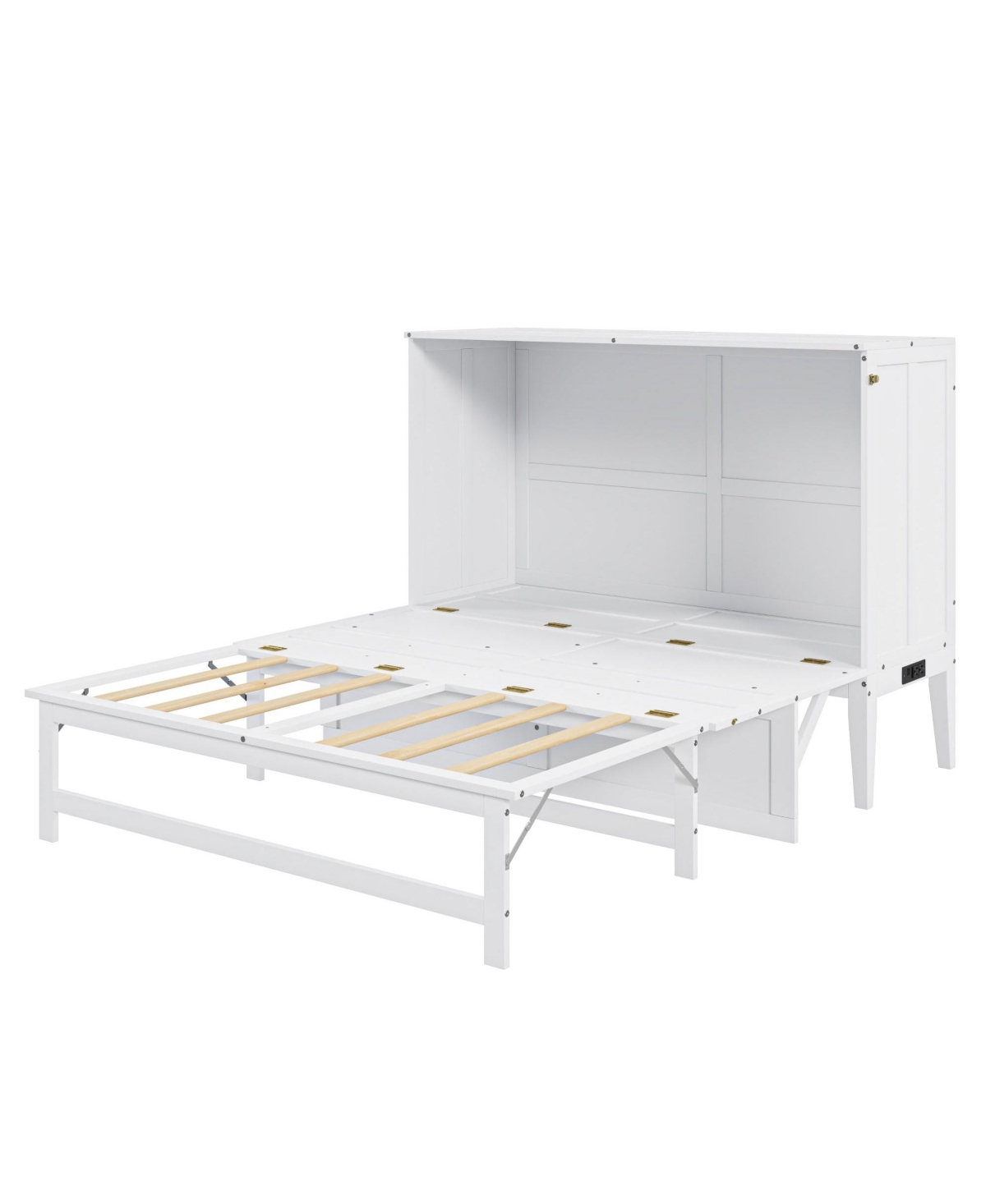 Boyel Living Queen Size Murphy Bed with Built-In Charging Station and a Shelf