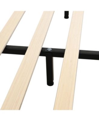 Streamdale King Size Linen Upholstered Bed Frame with Curved Headboard, Beige