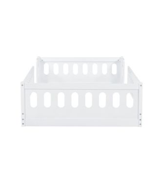 Twin Platform Bed with Guardrail (Natural)