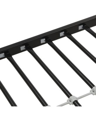 twin over full metal bunk bed with storage, no box spring needed, easy assembly, durable and space-saving.