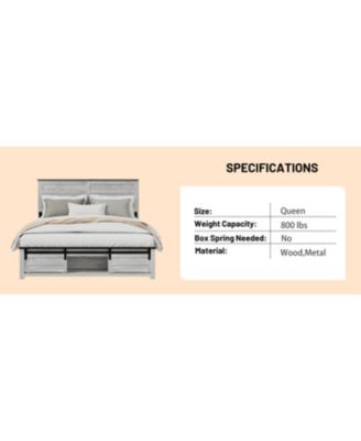 Upholstered Full Bed Frame with Storage Headboard, LED & Pet Bed