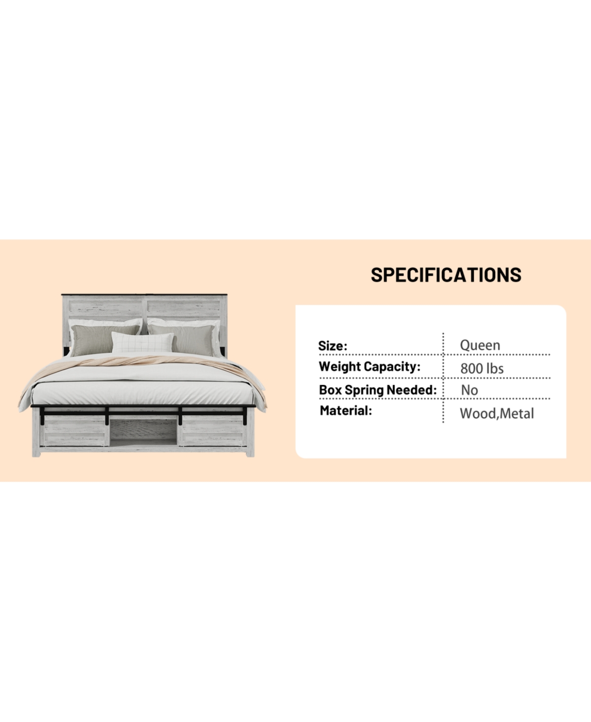 Streamdale Furniture Upholstered Full Bed Frame with Storage Headboard, Led & Pet Bed
