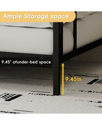 Multi-Functional Square Tube Iron Bunk Bed, Full-Size Upper/Lower, Robust Metal Frame