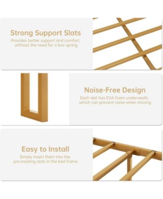 Velvet Upholstered Platform Bed Frame with Curved Button-Tufted Headboard, Golden Base and Sturdy Wood Slat Support