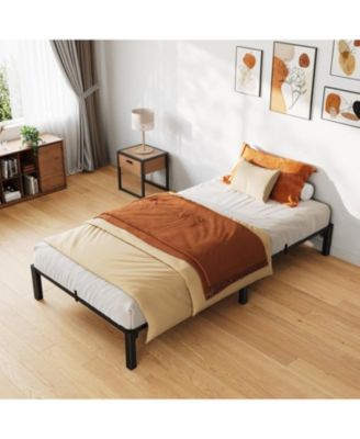 Twin Size 10 Inch Metal Bed Frame, Heavy Duty, Tool-Free Assembly, No Box Spring Needed, 800 Lbs Capacity