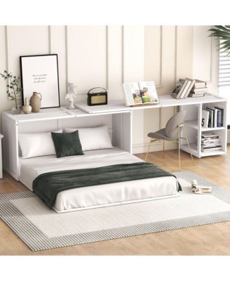 Versatile Queen Size Murphy Bed with Rotable Desk