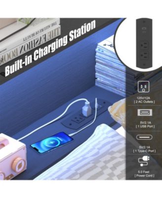 Corner Bed Frame: Full Daybed with Storage, Charging & LED