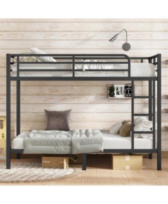 Metal Twin XL over Twin XL Bunk Bed - Black