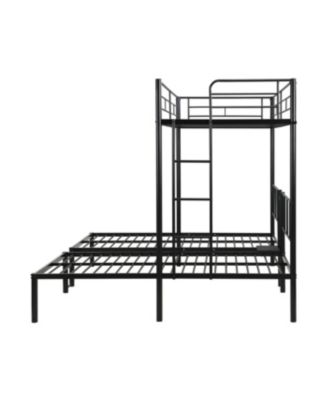 Streamdale Twin Over Twin Over Twin Triple Bunk Bed with Vertical Ladder and Safety Rail
