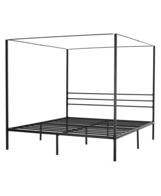 Four Poster Metal Canopy Bed Frame for Modern Bedroom