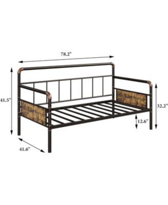 Twin Size Metal Daybed Frame, Sofa Bed Platform, Strong Support