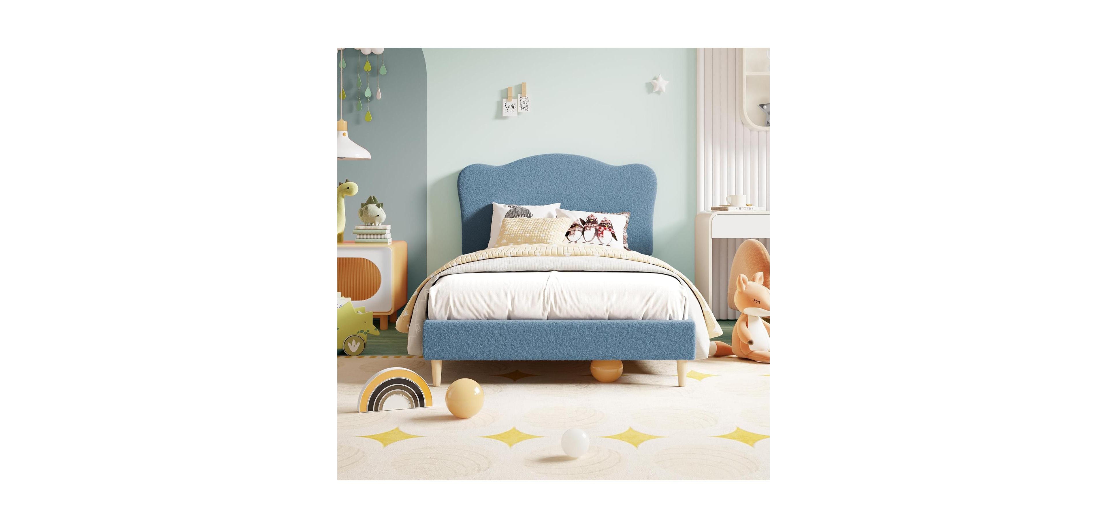 Gaomon Full Upholstered Full Bed Platform Space Saving Bed Frames