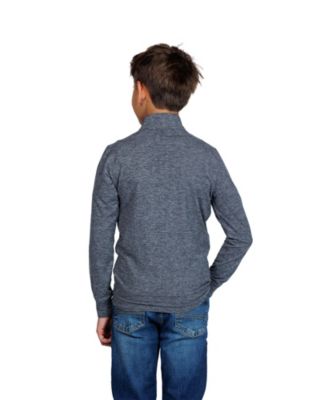 Boys Brushed Melange Super Soft Quarter Zip