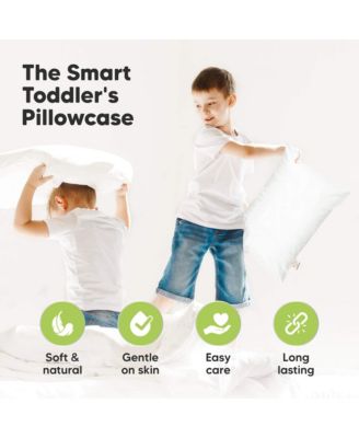 Toddler 2-Pack Waterproof Pillowcases for 13x18 Pillow, Soft Waterproof Pillow Protector Cover for Sleeping, Durable