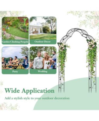 99'' Tall Garden Arch Arbor Trellis w/6 Combination Ways & 2 Installation Methods