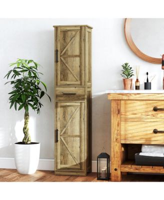 67" Tall Bathroom Storage Cabinet, Narrow Bathroom Cabinet