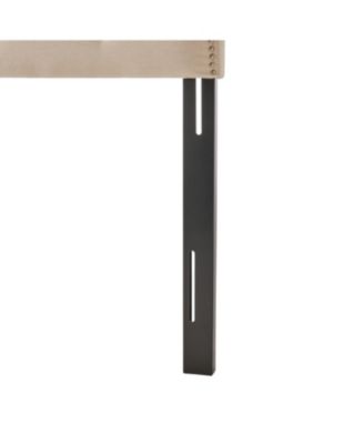 Contemporary Button-Tufted Upholstered Headboard with Nailhead Accents