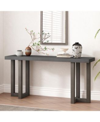 Geometric Console Table - Pine Legs