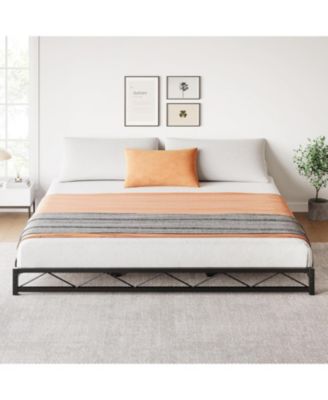 6-Inch Metal Platform Bed Frame,Steel Slat Support,Heavy Duty Noise-Free Platform,No Box Spring Required,Easy Assembly