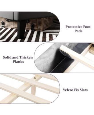 King Size Metal Bed Frame with Headboard and Footboard, Sturdy Structure and Underbed Storage