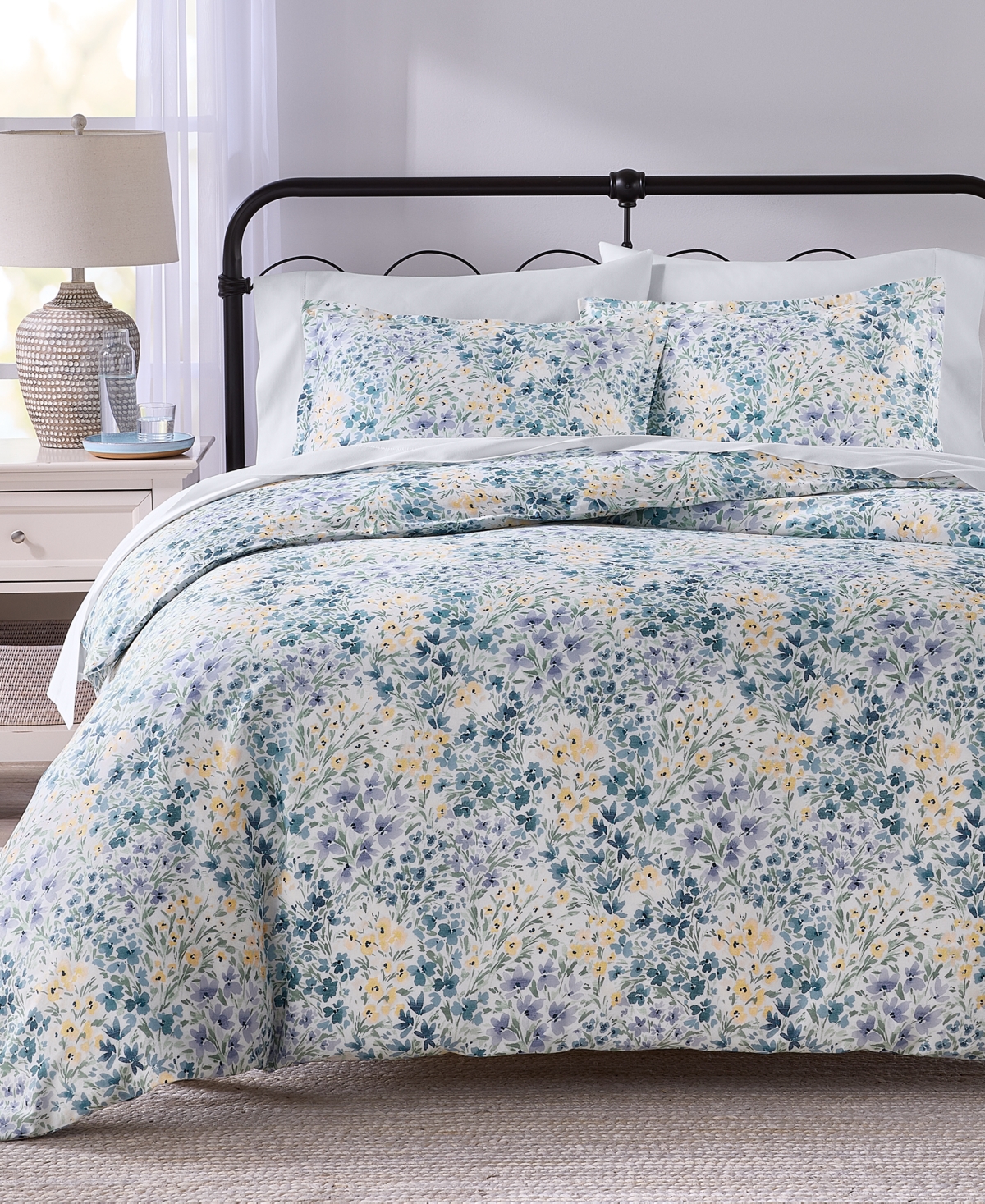 Charter Club Meadow Floral 3-Pc. Duvet Cover Set, Full/Queen